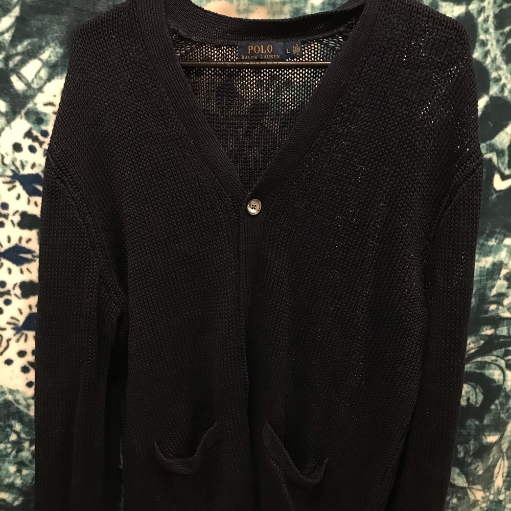 Polo blue cardigan